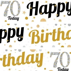 70Th Birthday Paper Banners - 1M (3Pk)