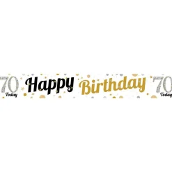70Th Birthday Paper Banners - 1M (3Pk)