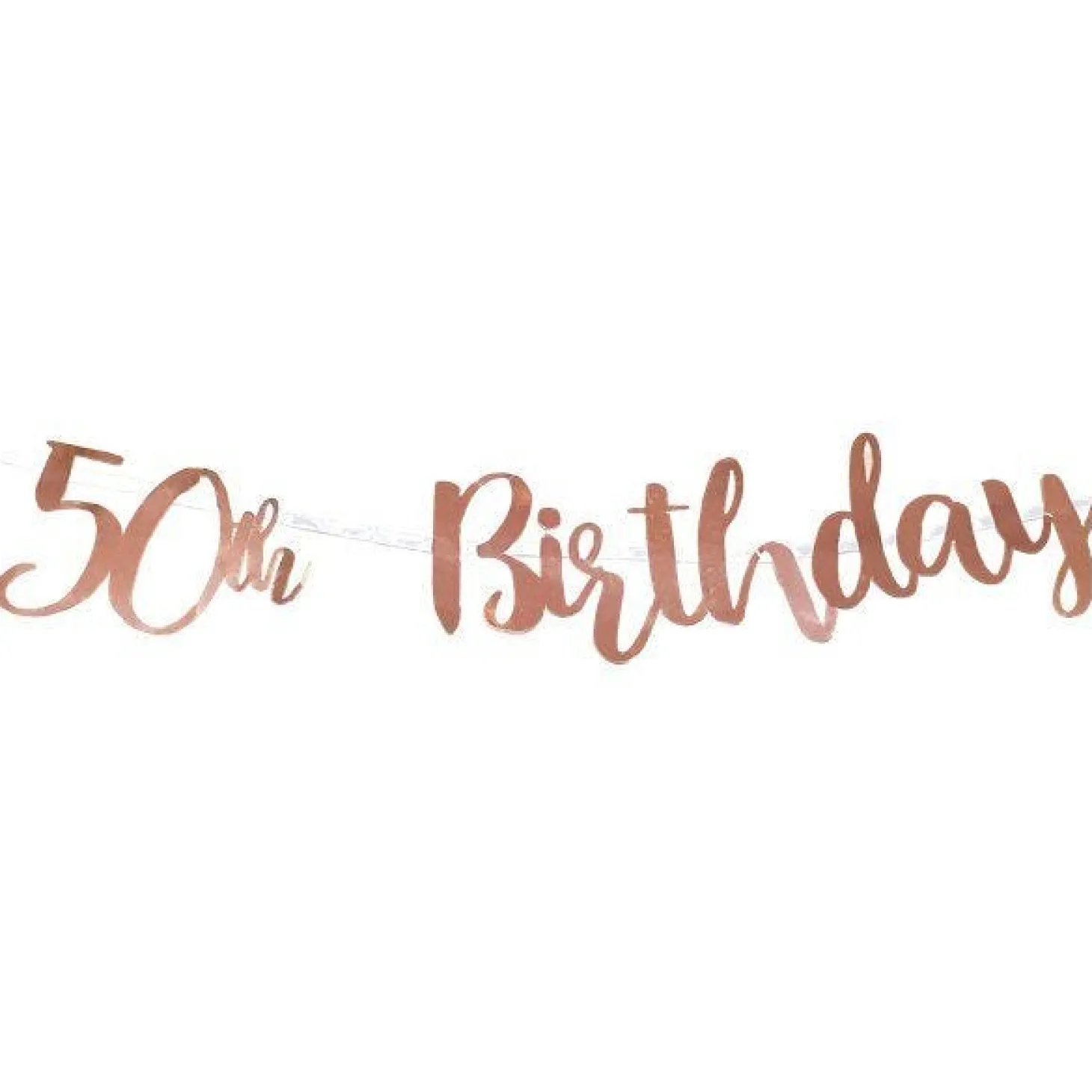 50Th Birthday Rose Gold Letter Banner - 1M