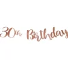 30Th Birthday Rose Gold Letter Banner - 1M