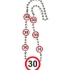 30Th Birthday Traffic Sign Necklace - 42Cm