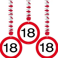 18Th Birthday Traffic Sign Hangers (3Pk)