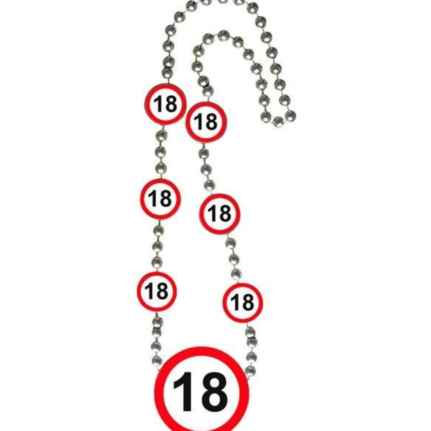 18Th Birthday Traffic Sign Necklace - 42Cm