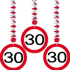 30Th Birthday Traffic Sign Hangers (3Pk)