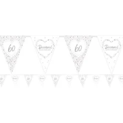 60Th Diamond Wedding Anniversary Flag Bunting - 3.7M