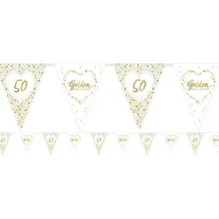 50Th Golden Wedding Anniversary Flag Bunting - 3.7M