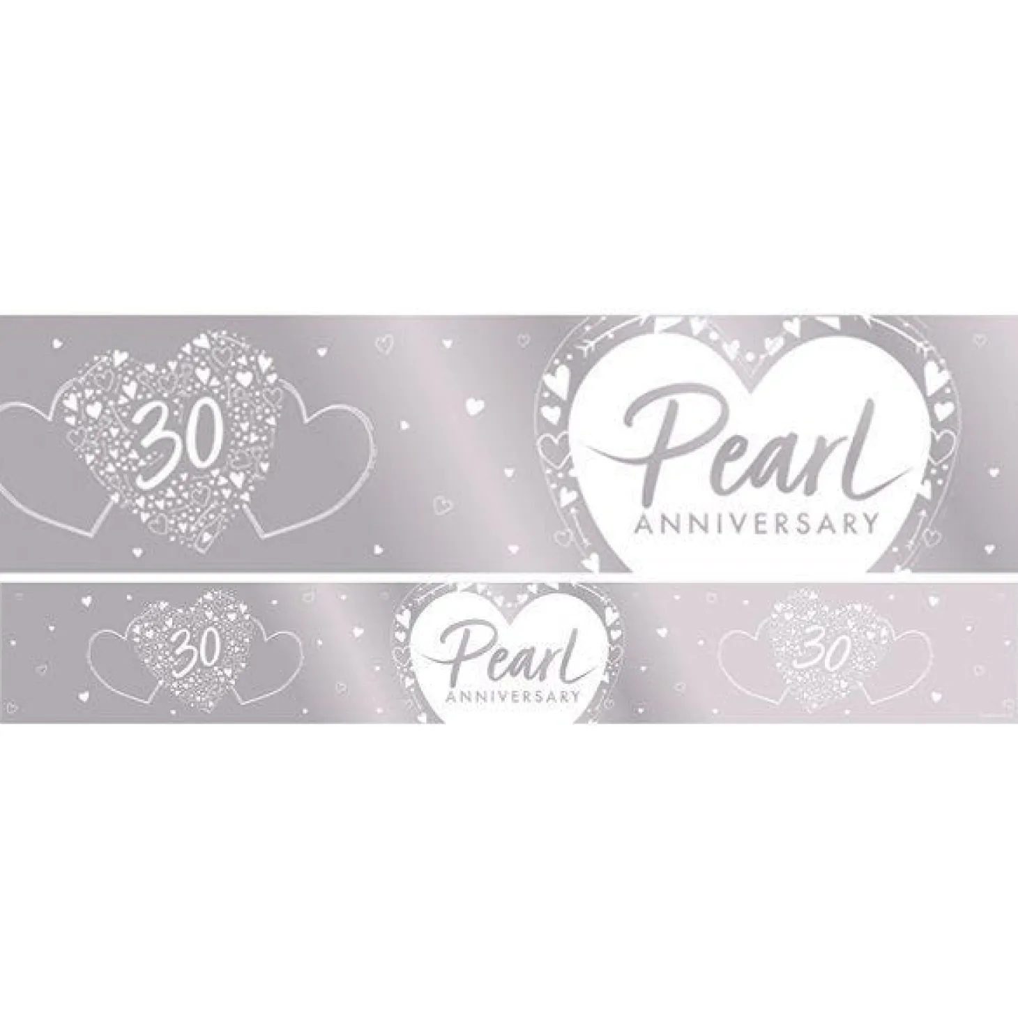 30Th Pearl Wedding Anniversary Foil Banner - 2.7M