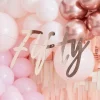 50Th Rose Gold Happy Birthday Banner Bunting