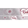 40Th Ruby Wedding Anniversary Foil Banner - 2.74M