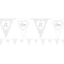 25Th Silver Wedding Anniversary Flag Bunting - 3.7M