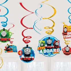 Thomas The Tank Engine Hanging Swirl Decorations (12Pk)