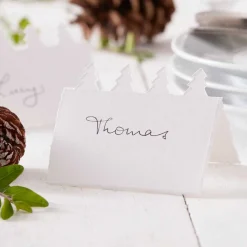 Tree Cut Out Cotton Paper Place Cards (10Pk)