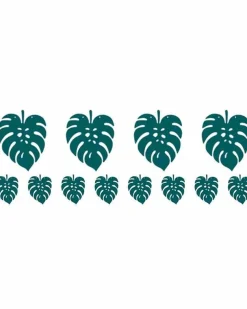 Tropical Palms Paper Garland Decoration 2M X 15Cm