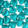 Turquoise Foil Chocolate Hearts X20