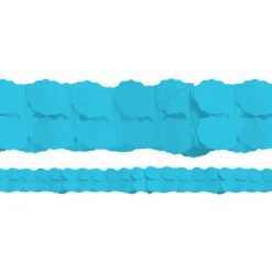 Turquoise Paper Garland Decoration - 3.7M