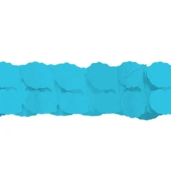 Turquoise Paper Garland Decoration - 3.7M