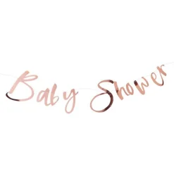Twinkle Twinkle 'Baby Shower' Rose Gold Paper Banner - 1.5M