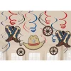 Western Party Hanging Swirl Decorations (12Pk)