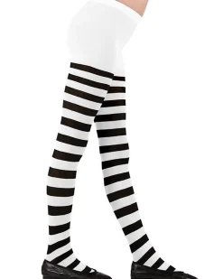 White & Black Tights - Child 11-14 Years