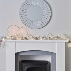 White & Silver Berry Foliage Garland - 1.8M