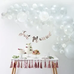 White Balloon Arch - 70 Balloons