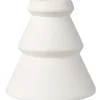 White Ceramic Tree Shaped Candle Holders (2Pk)