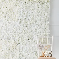 White Flower Wall Backdrop Tile - 63Cm X 45Cm