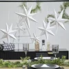 White Paper Hanging Stars (6Pk)