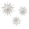 White Paper Stars Hanging Decorations (7Pk)