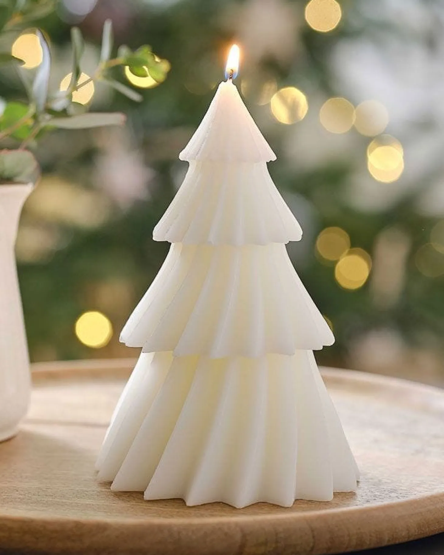 White Tree Shaped Candle