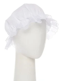 White Victorian Mop Hat