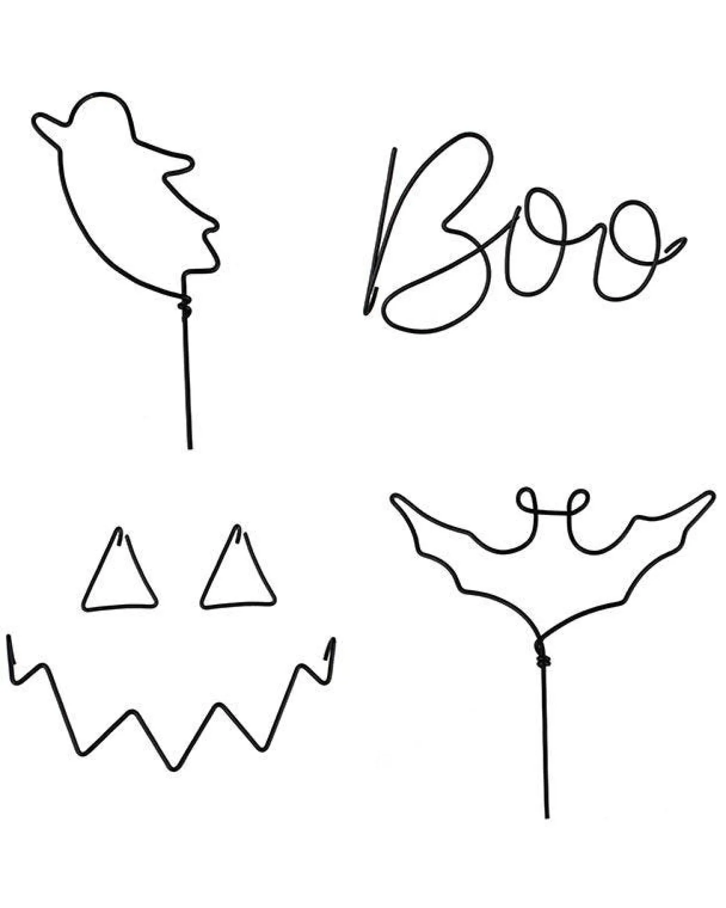Wire Pumpkin Decorations (4Pk)