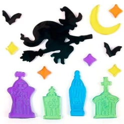 Witch & Tombstone Gel Window Cling