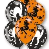 Witches & Cats Print Balloons - 11" Latex (6Pk)