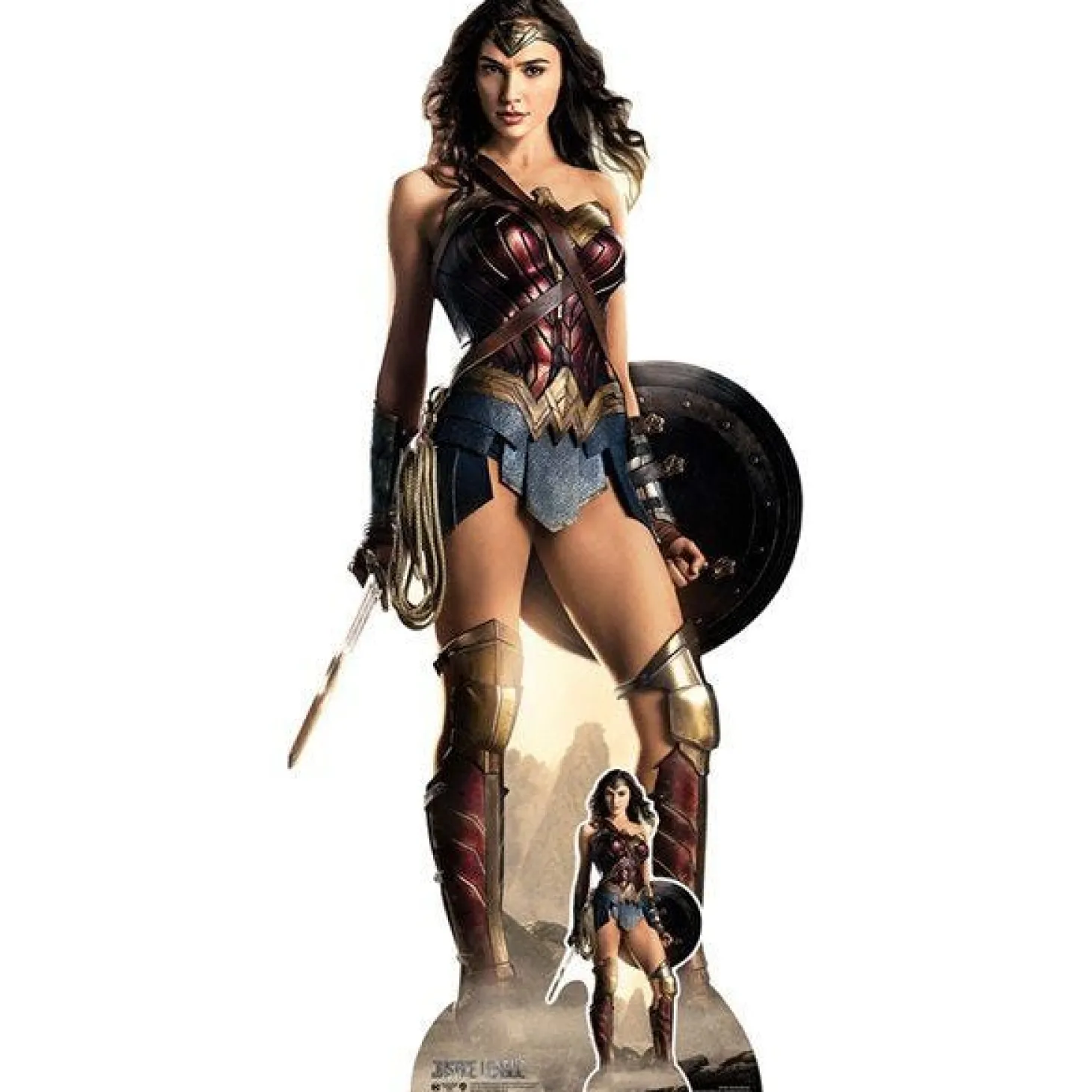 Wonder Woman Justice League Shield Cardboard Cutout - 187Cm X 86Cm