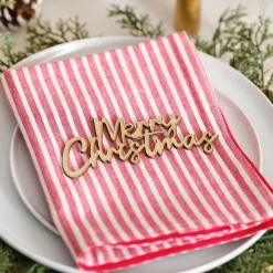 Wood Merry Christmas Sign (6Pk)