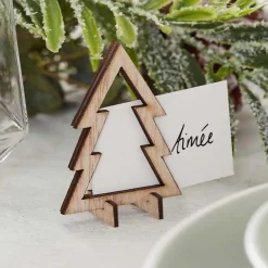 Wooden Cut Out Trees Place Cards - 6Cm (6Pk)