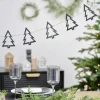 Wooden Tree Christmas Bunting Black - 2M