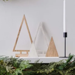 Wooden Tree Decorations (4Pk)