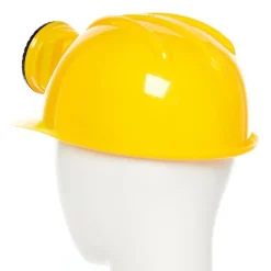 Yellow Construction Helmet With Light