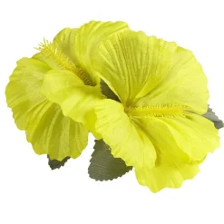 Yellow Hibiscus Flower Clip
