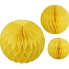 Yellow Paper Honeycomb Hanging Decorations (3Pk)